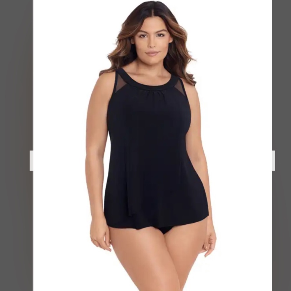 Miraclesuit Nwt Women's Plus Solid Ursula Tankini… - image 1
